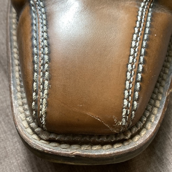 Geox Brown Square Toe Dress Shoe - Picture 3 of 9